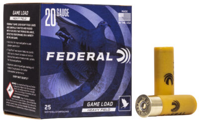 FEDERAL GAME LOAD UPLAND HEAVY FIELD 20 GAUGE 7.5 SHOT GAME LOAD UPLAND HF 20 GAUGE 2-3/4'' 1OZ #7.5 SHOT 25/BOX