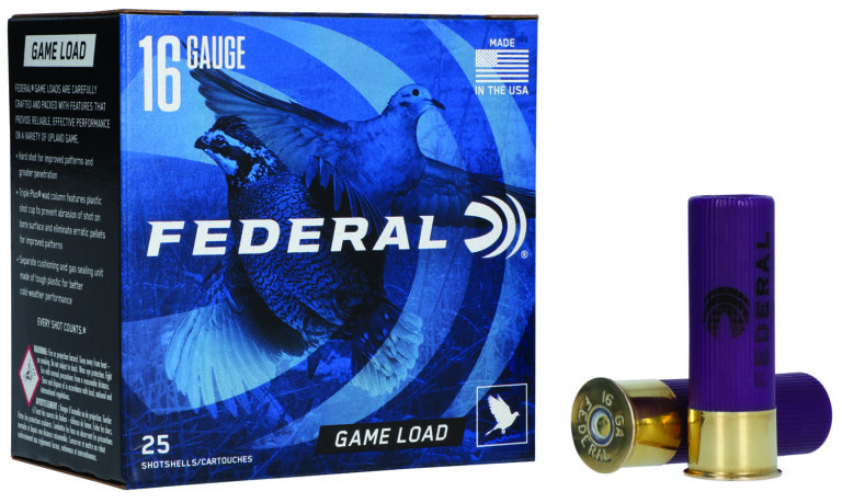 Federal H1608 Game-Shok Upland 16Gauge 2.75" 1oz 8Shot 25 Per Box/10 Case