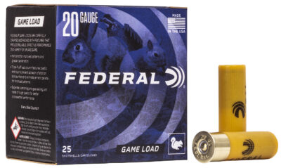 GAME LOAD UPLAND 20 GAUGE 2-3/4'' #8 SHOT SHOTGUN AMMO GAME LOAD UPLAND 20 GAUGE 2-3/4'' 7/8OZ #8 SHOT 25/BOX