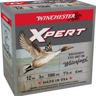 Winchester Ammo WEX1234 Super X Xpert High Velocity 12Gauge 3" 1 1/8oz 4Shot 25 Per Box/10 Case