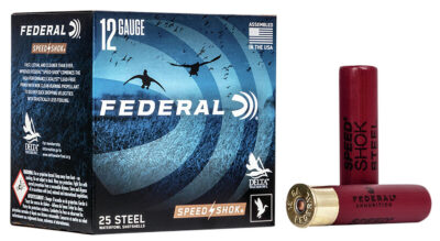 FEDERAL SPEED-SHOK HIGH VELOCITY STEEL 12GA 3-1/2″ 1-3/8OZ BB AMMO 25RD