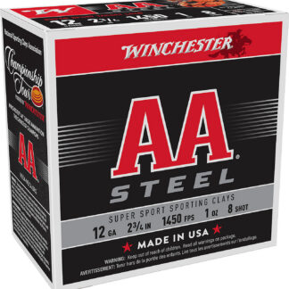 Winchester Ammo AASCL12S8 AA Super Sport Sporting Clay 12Gauge 2.75" 1oz 8Shot 25 Per Box/10 Case