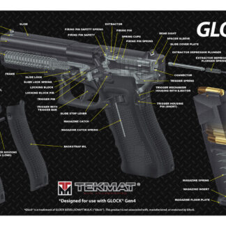 TekMat TEKR17GLOCKCA  Cleaning Mat Multi-Color Rubber 11"x17" Glock 3D Cutaway