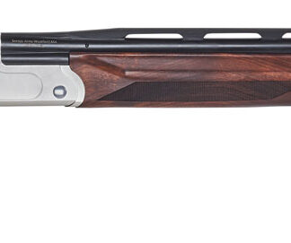 Stevens 23222 555 Trap 12 Gauge 3" 1rd 30" Vent Rib Barrel, Silver Aluminum Receiver,  Turkish Walnut Fixed Adjustable Comb Stock Ambidextrous