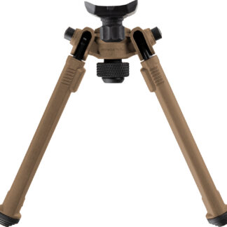 Magpul MAG1075-FDE Bipod  made of Aluminum with Flat Dark Earth Finish, Sling Stud Attachment, 6.30-10.30" Vertical Adjustment & Rubber Feet for AR-Platform