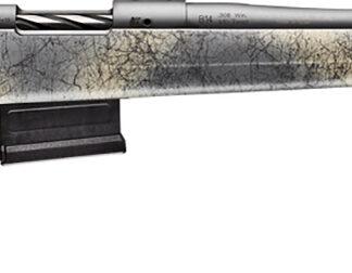 Bergara Rifles B14S652 B-14 Wilderness Terrain 6.5 Creedmoor 5+1 24" Threaded, Sniper Gray Cerakote Barrel/Rec, Adj. Cheek Piece SoftTouch Woodland Camo Stock with Mini-Chassis, Omni Muzzle Brake