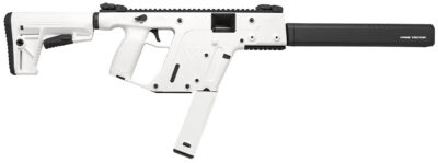 Kriss USA KV45CAP20 Vector CRB Gen2 45 ACP 30+1 16″ Black Nitride Threaded Barrel, Alpine Cerakote Picatinny Rail Aluminum Receiver, Alpine White Synthetic 6 Position Stock Alpine Polymer Grip