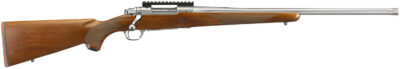 RUGER HAWKEYE HUNTER 6.5PRC BOLT RFL 22″ STS THRDED BBL, AMERICAN WALNUT STOCK 3RD