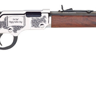 Henry H004SFD Golden Boy Fathers Day Full Size 22 Long/22 LR/22 Short, 16 LR/21 Short, 20" Blued Octagon Barrel Nickel-Plated Steel Receiver American Walnut Right Hand