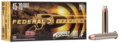 Federal LG45701 Premium HammerDown 45-70Gov 300gr Bonded Soft Point 20 Per Box/10 Case