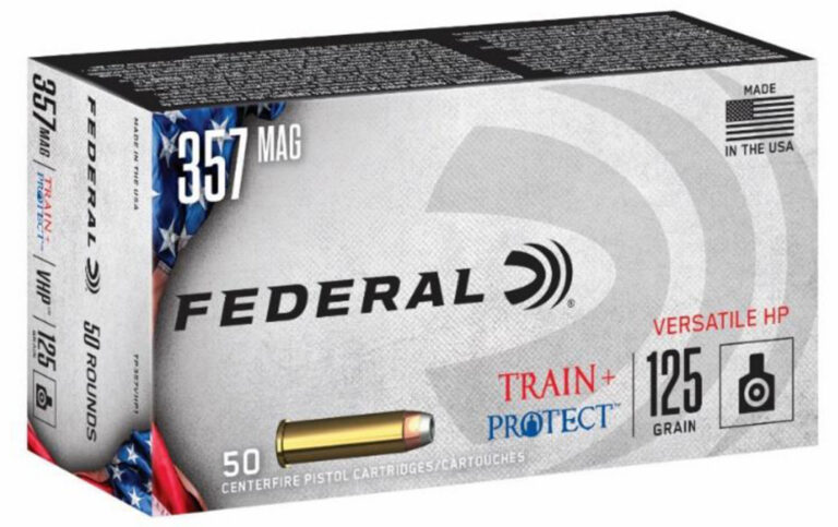 Federal TP357VHP1 Train + Protect  357Mag 125gr Versatile Hollow Point 50 Per Box/10 Case