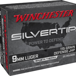 Winchester Ammo W9MMST Silvertip  9mmLuger 115gr Silvertip Jacket Hollow Point 20 Per Box/10 Case