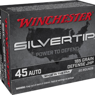 Winchester Ammo W45AST Silvertip 45ACP 185gr Silvertip Jacket Hollow Point 20 Per Box/10 Case
