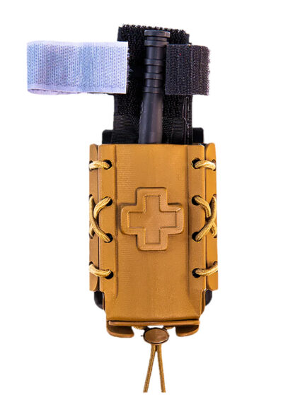 High Speed Gear 11TQK0CB Taco Tourniquet Coyote Brown Kydex, 2″ Belt Clip/MOLLE U-Mount, Compatible w/ Most Tourniquets