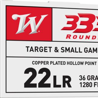 USA WHITEBOX 22 LONG RIFLE RIMFIRE AMMO 22 LONG RIFLE 36GR COPPER PLATED HOLLOW POINT 333/BOX