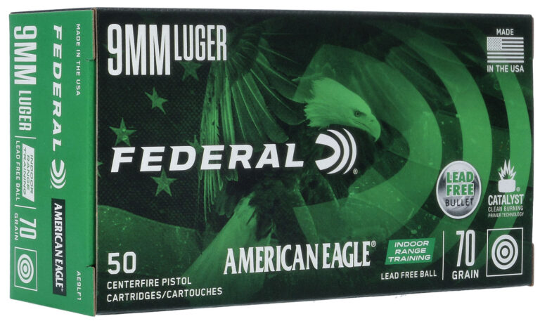 Federal AE9LF1 American Eagle IRT  9mmLuger 70gr Lead Free IRT 50 Per Box/10 Case