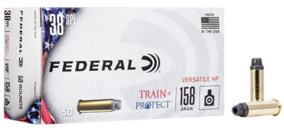 Federal TP38VHP1 Train + Protect  38Special 158gr Versatile Hollow Point 50 Per Box/10 Case