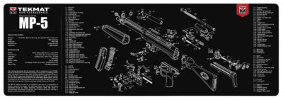 TekMat TEKR36HKMP5 MP5 Cleaning Mat Black/White Rubber 12″x36″ HK MP5 Parts Diagram