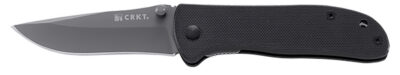 CRKT 6450K Drifter  2.88" Folding Plain Gray TiCN 8Cr14MoV SS Blade/Black G10 Handle Includes Pocket Clip