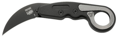 CRKT 4040 Provoke  2.41″ Folding Hawkbill Plain Black TiN D2 Steel Blade/ Black Aluminum Handle Includes Pocket Clip