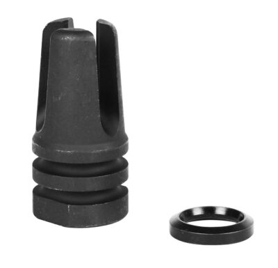LBE Unlimited ARFH3PNG Three Prong Flash Hider Black 1215 Steel with 1/2″-28 tpi Threads for 5.56x45mm NATO AR-15