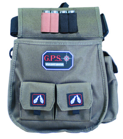 GPS Bags 1093CSP Deluxe Double Shotshell Pouch Olive Polyester Waist Mount 30-52″ Belt
