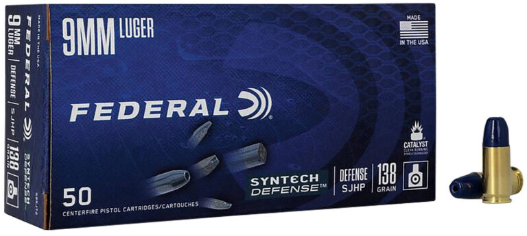 Federal S9SJT2 Syntech Defense 9mmLuger 138gr Segmented Jacketed Hollow Point 50 Per Box/10 Case