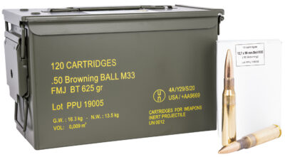 PPU PPRM50M Rangemaster  50BMG 625gr Full Metal Jacket/ 120rds *Sold by Case *Includes Metal Can