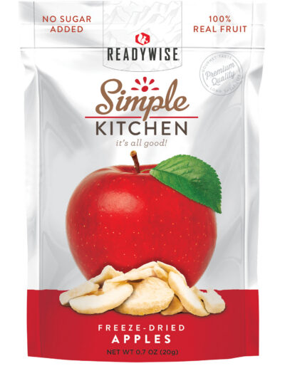 ReadyWise SK05910 Simple Kitchen Freeze Dried Fruit Sweet Apples 1 Serving Pouch 6 Per Case