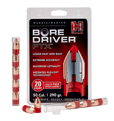 BORE DRIVER FTX 50 CALIBER MUZZLELOADER BULLETS BORE DRIVER FTX 50 CALIBER (.499'') 290GR 20/PACK