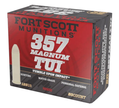 Fort Scott Munitions 357MAG125SCV Tumble Upon Impact (TUI)  357Mag 125gr Solid Copper Spun 20 Per Box/25 Case