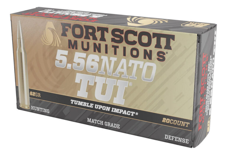 Fort Scott Munitions Rifle Ammo 5.56 NATO 62 gr. TUI Brass 20 rd.