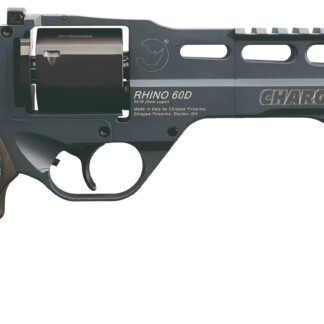 Chiappa Firearms 340314 Rhino 60DS Gen II 9mm Luger 6 Shot 6" Slate Cerakote Steel Black Barrel & Cylinder, Slate Cerakote Aluminum Frame, Black/Gray Finger Grooved  Laminate Grip, Exposed Hammer