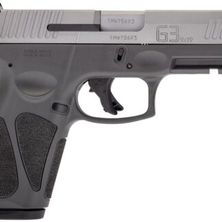 Taurus 1G3B949G G3  Full Size Frame 9mm Luger 15+1/17+1 4" Matte Stainless Steel Barrel, Matte Serrated Stainless Steel Slide, Gray Polymer Frame w/Picatinny Rail, Polymer Grip, Right Hand