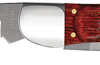 Case 00189 Hunter  4.10" Folding Clip/Skinner Plain As-Ground Tru-Sharp SS Blade/Jigged Rosewood Handle