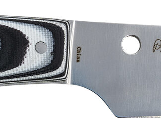 Spyderco FB46GP Bow River  4.36" Fixed Drop Point Plain 8Cr13MoV SS Blade Layered Black & Gray G10 Handle Includes Sheath