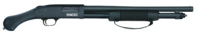 Mossberg 51600 590S Shockwave Full Size Frame 12 Gauge Pump 3" 10+1 18.50" Matte Blued Steel Barrel, Black Anodized Stainless Steel Receiver, Black Raptor Birdshead Grip