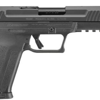 Ruger 16403 Ruger-5.7 Pro 5.7x28mm 20+1 4.94" Black Nitride Alloy Steel Barrel, Black Oxide Optic Cut/Serrated Steel Slide, Black Polymer Frame w/Picatinny Rail, Black Polymer Grip, Right Hand