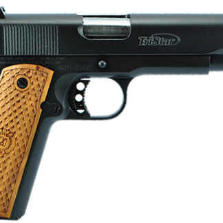 TriStar 85607 American Classic Government 1911 38 Super 9+1, 5" Stainless Steel Barrel, Blued Serrated Steel Slide, Blued Steel Frame w/Beavertail, Wood Grip
