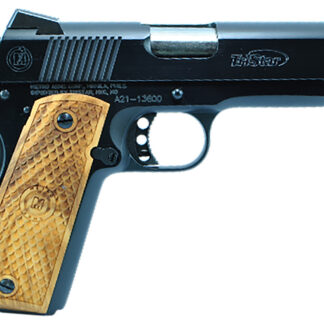 TriStar 85620 American Classic Commander 1911 45 ACP 8+1 4.25" Stainless Steel Barrel, Blued Steel Serrated Slide, Blued Steel Frame w/Beavertail, Wood Grip, Right Hand