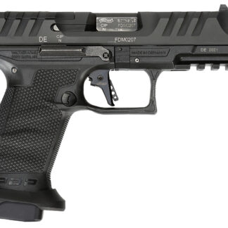 Walther Arms 2858151 PDP Compact Pro 9mm Luger 4.60" 10+1 Threaded Barrel Flared Magwell Black Steel Slide with Front Serrations & Optics Cut Performance Duty Textured Black Polymer Grip