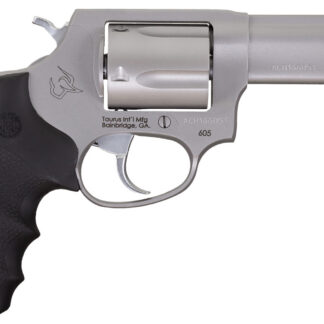 Taurus 2-60539NS 605 Defender Small 357 Mag/38 Special +P 5 Shot 3" Matte Stainless Steel Barrel, Cylinder & Frame, Hogue Finger Grooved Grip, Transfer Bar Safety, Exposed Hammer