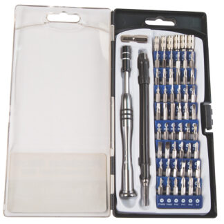 Wheeler 564018 Precision Micro Screwdriver Set Chrome Plated Steel Extendable Handle 58 Pieces