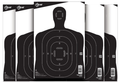 ALLEN EZ AIM PAPER SILHOUETTE TARGET 12 X 18 BLACK & WHITE TARGET 25 PACK