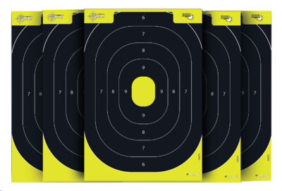EZ-Aim 1537230 Splash Reactive  IPSC Silhouette Paper Hanging 12.50″ W X 18.25″ H Chartreuse/Black 30 Per Pkg