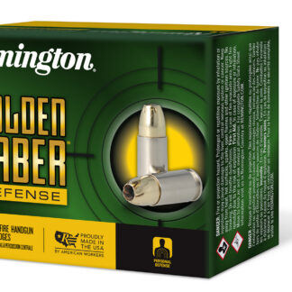 Remington Ammunition 27600 Golden Saber Defense 357Mag 125gr Brass Jacketed Hollow Point 20 Per Box/25 Case