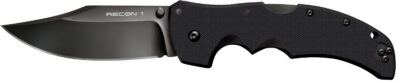 Cold Steel Recon 1 Clip Point Lockback Knife G-10 (4″ Black)