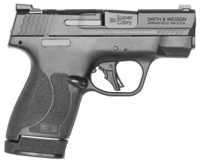 Smith & Wesson 13473 M&P Shield Plus Optic Ready 30 Super Carry 3.10″ Barrel 13+1 Or 16+1, Black Polymer Frame & Grip, Optic Cut Armornite Stainless Steel Slide, Tritium Night Sights, Manual Safety