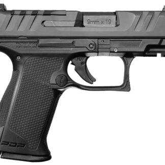 Walther Arms 2849313 PDP F-Series 9mm Luger 15+1 3.50" Black Steel Barrel, Black Optic Ready/Serrated Slide, Black Polymer Frame w/Picatinny Rail, Black Performance Duty Texture Grips, Ambidextrous