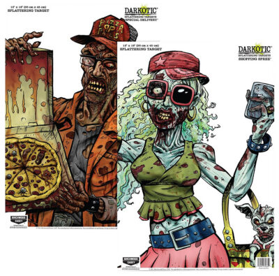 Birchwood Casey 35628 Darkotic Combo Pack 18″ x 12″ Multi-Color Impact Enhancement Splatter Neon Green/White 8 Pack